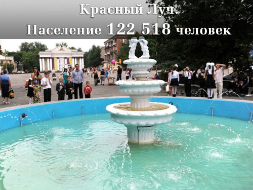 Население Луганской области Красный Луч