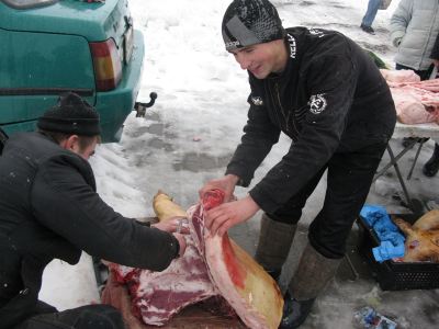 Крестьяне из Беловодского района продали на ярмарке свинью Машку фоторепортаж