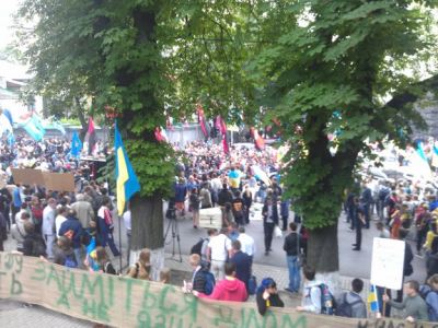 В Киеве луганчане митинговали в поддержку законопроекта о языках