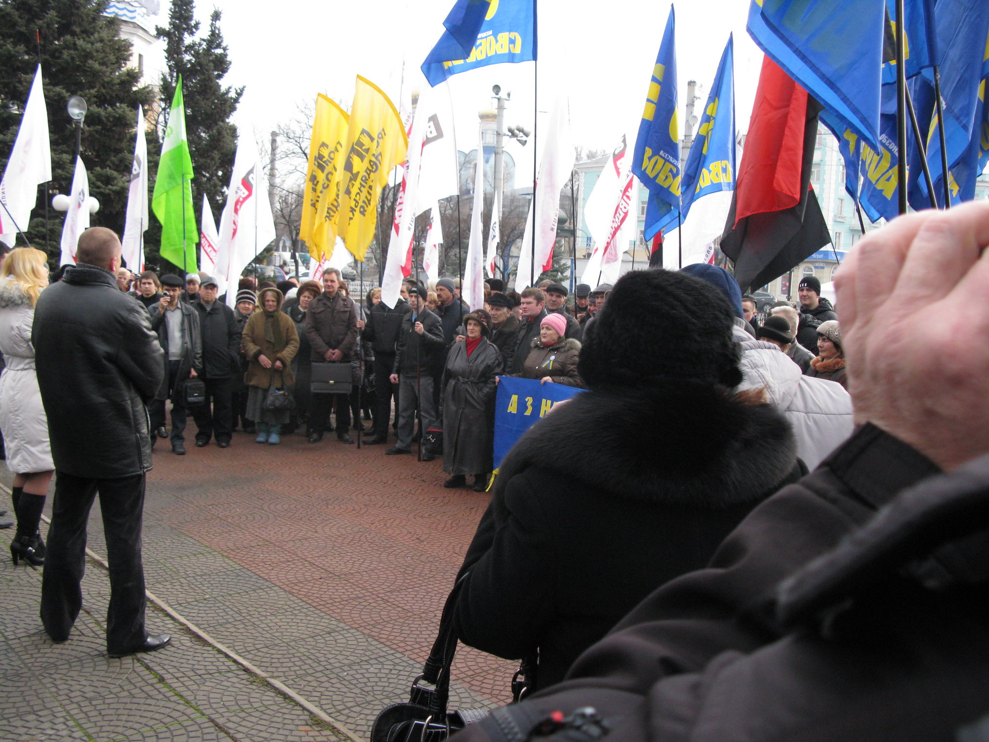В Луганске оппозиция беззвучно отпраздновала День соборности Украины фото