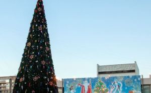 В Луганске зажгла свои огни главная новогодняя елка города (фото)