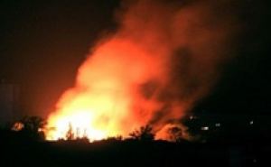 Ночью в Харькове горел военный городок