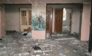 В Луганске горело общежитие в квартале Восточный (фото)