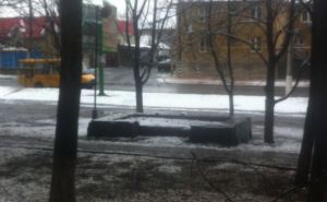 В Луганске выпал снег