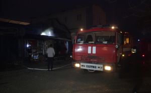В Луганске горела АЗС «Луганскнефтепродукт»
