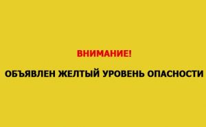 В Украине объявлен желтый уровень опасности