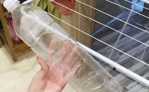 Сушу белье пластиковыми бутылками — высыхает в мгновение ока