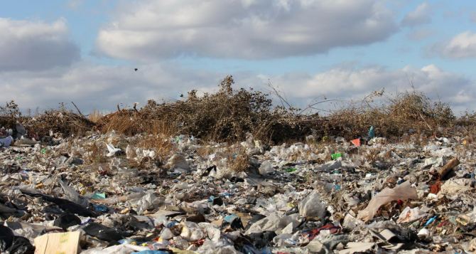 В Северодонецке пятый день горит мусорная свалка