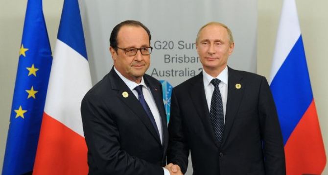 Путин и Олланд настаивают на выполнении минских соглашений