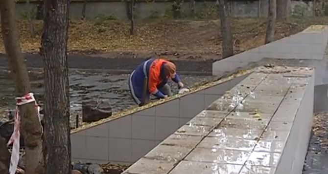 Появилось новое видео реконструкции парка имени Горького в Луганске