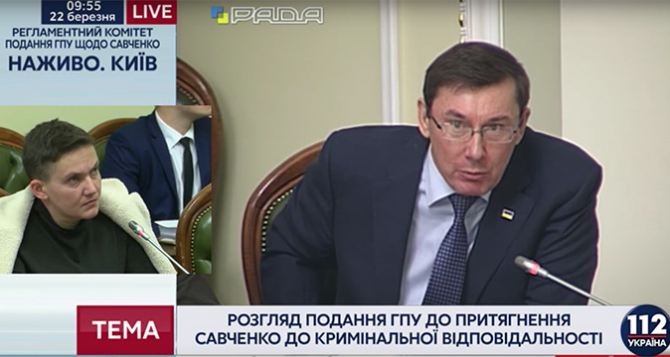 Луценко и Савченко устроили перепалку в комитете: «Жуйте гранаты»