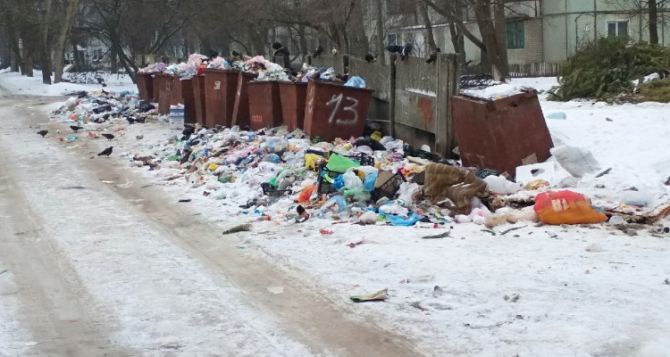 Коммунальщики Луганска во время принудительного «субботника» очистили от мусора кв. Дружбы, Суходольскую и Анри Барбюса
