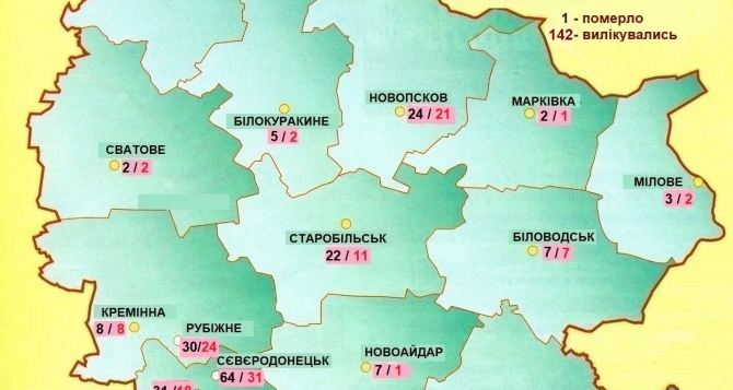 На Луганщине за сутки диагностировали 20 случаев COVID-19: информация по городам