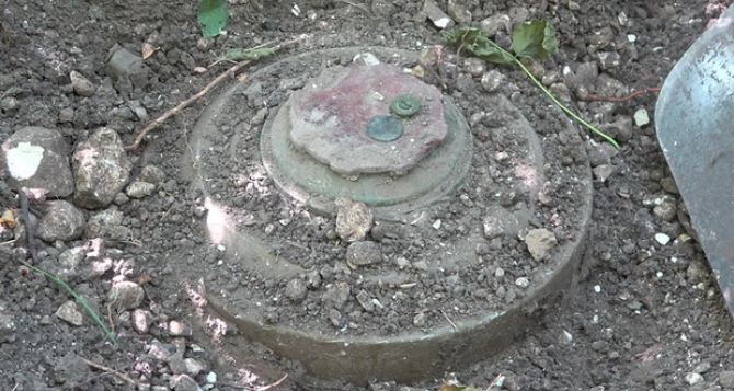 Жители села обнаружили три противотанковые мины и элемент от РСЗО «Смерч». ФОТО
