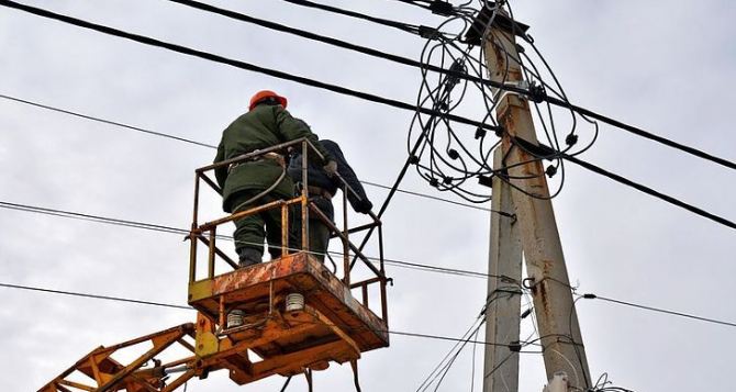 Отсутствие электроснабжения в Луганске 7 октября