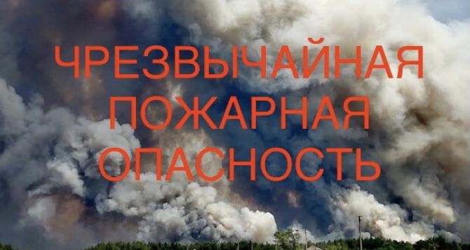 Чрезвычайная пожарная опасность в Луганской области 15 июля. Какими должны быть действия населения