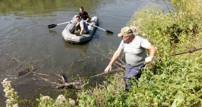 Ликвидирован крупный затор на реке Лугань в районе Малой Вергунки. ФОТО