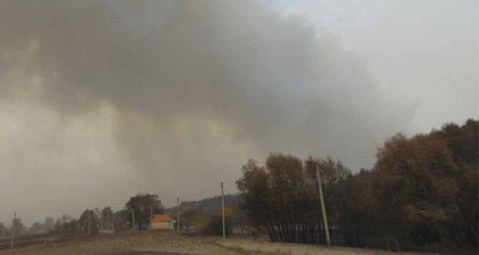 Часть Луганщины затянуло едким дымом. Дождик должен принести облегчение