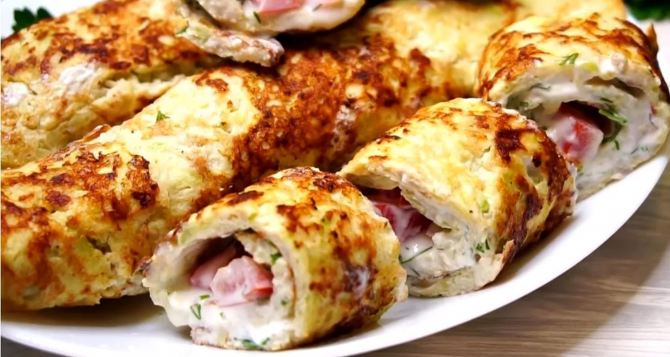 Сочнейшая закуска из кабачков и мяса Бризоль вкуснейшие рулетики