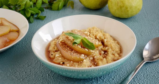Дітям сподобається Пшоняна каша з грушею на сніданок