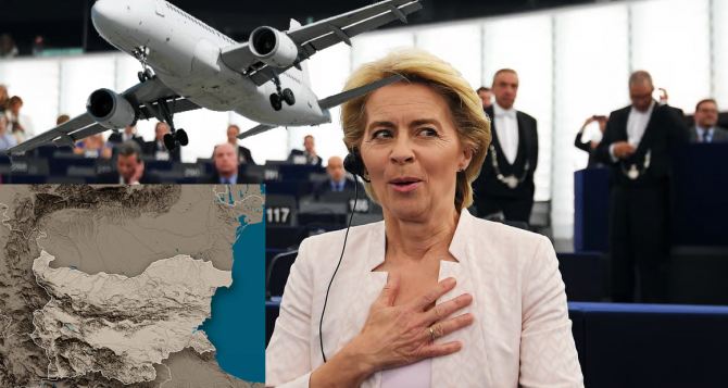 Фон дер Ляйен заглушили в Болгарии Самолет сажали по бумажным картам