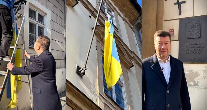 Власть меняется чешские страсти по украинскому флагу