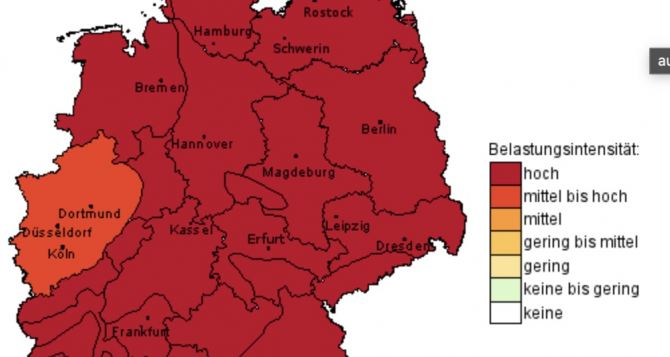 В Германии предупредили население Вся страна в Красной зоне более  млн жителей под ударом