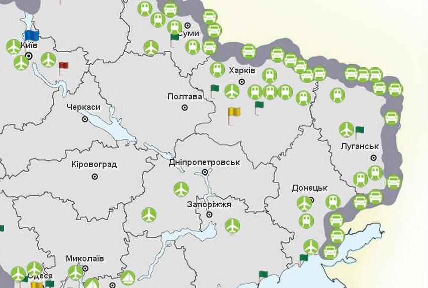 Карта приграничных областей с украиной и россией