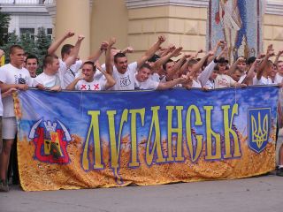 Фанаты луганской «Зари» провели пробежку «За здоровый образ жизни» (фото)
