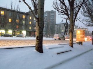 Погода в Луганске на  декабря сильный снег