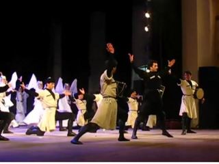 Луганчане пришли в восторг от грузинских танцев с оружием (видео) 