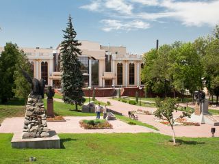 Один из парков Луганска заедает гусеница