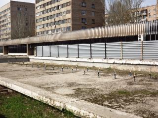 Фонтан по улице Коцюбинского против торговых площадей Дубль